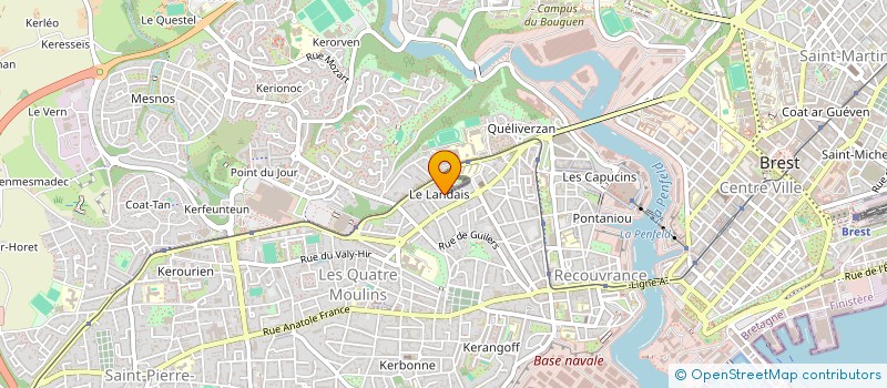 localisation de l'entreprise SYND COPRO 7 RUE AMIRAL BAUDIN à BREST