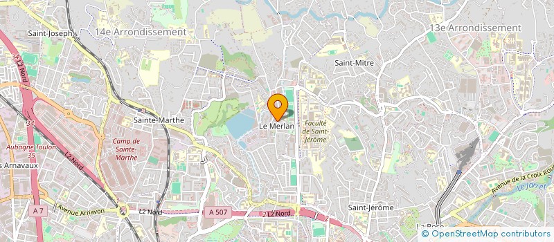 localisation de l'entreprise SYND COPRO 71 CHE DU MERLAN à MARSEILLE