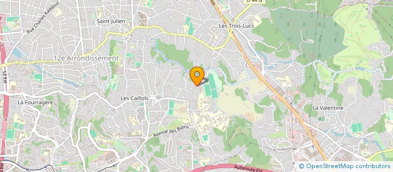 localisation de l'entreprise SYND COPRO 72 CHE DES CAILLOLS à MARSEILLE