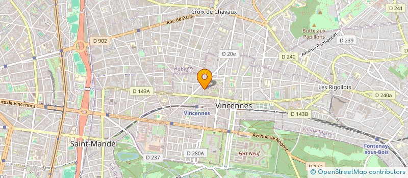 localisation de l'entreprise SYND COPRO 74B R MONTREUIL-VINCENNES à VINCENNES