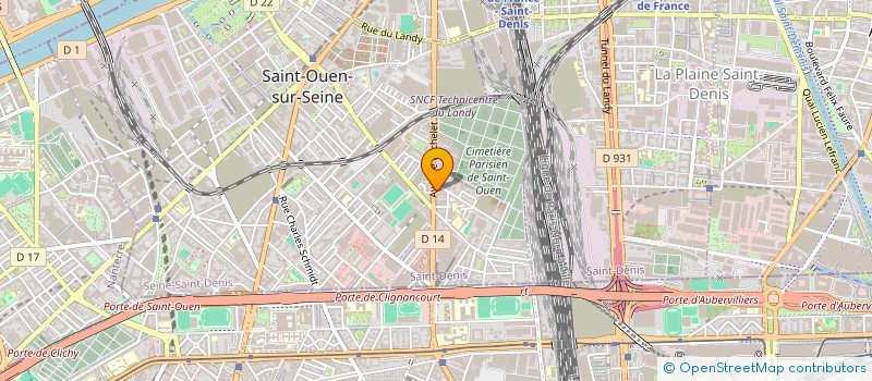 localisation de l'entreprise SYND COPRO 77 AV MICHELET ST OUEN à SAINT-OUEN-SUR-SEINE