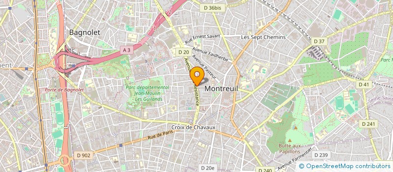 localisation de l'entreprise SYND COPRO 80 82 AVENUE DE LA RESISTANCE à MONTREUIL
