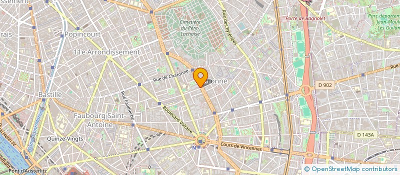 localisation de l'entreprise SYND COPRO 81BD CHARONNE  PARIS
