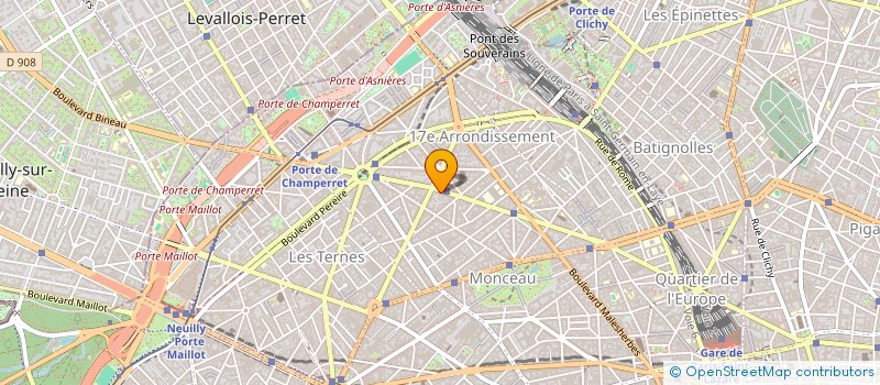 localisation de l'entreprise SYND COPRO 83 AVE DE VILLIERS  PARIS