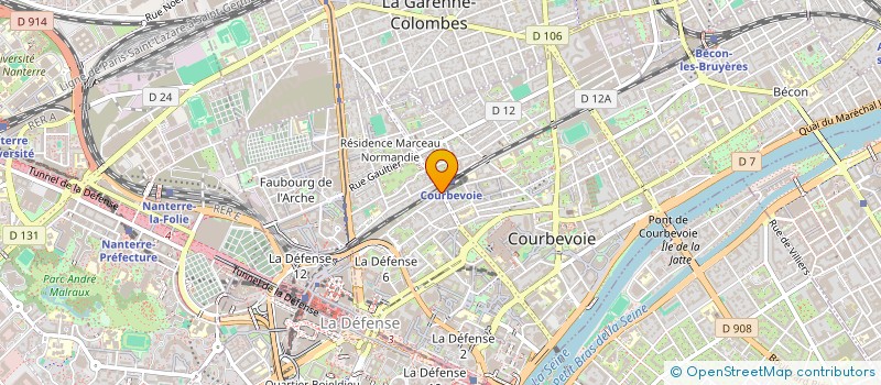 localisation de l'entreprise SYND COPRO 83 RUE BEZONS- 103 GUYNEMER à COURBEVOIE