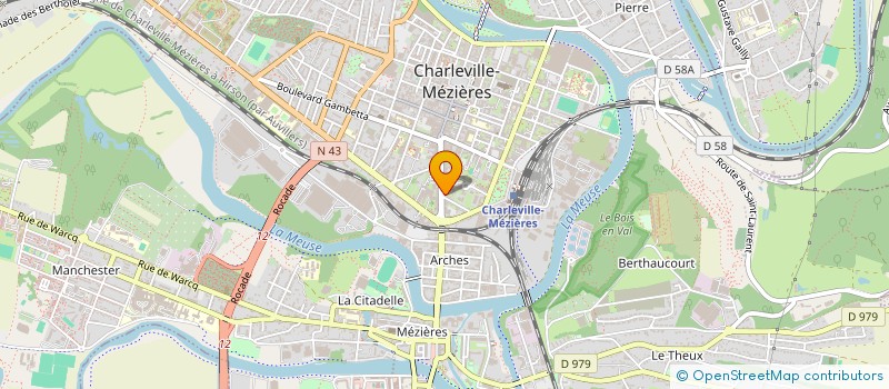 localisation de l'entreprise SYND COPRO 87-89 COURS BRIAND  CHARLEVILLE-MEZIERES