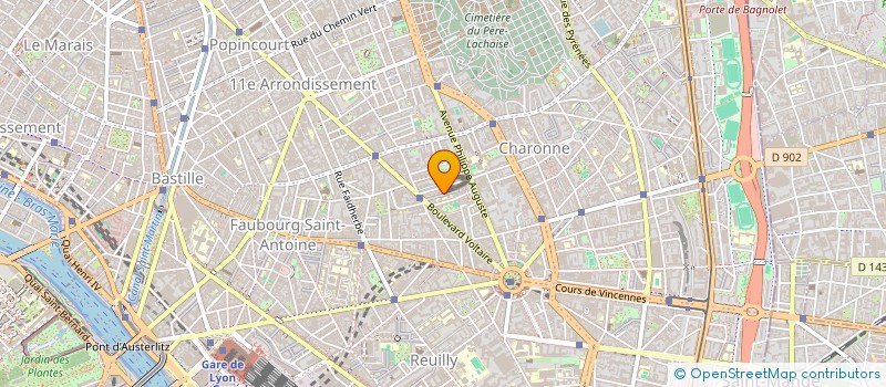 localisation de l'entreprise SYND COPRO 9 11 CITE VOLTAIRE  PARIS