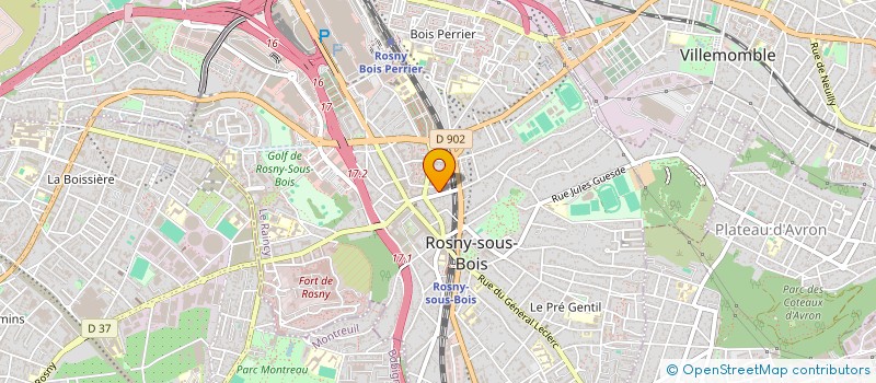 localisation de l'entreprise SYND COPRO 9 SAINT CLAUDE à ROSNY-SOUS-BOIS