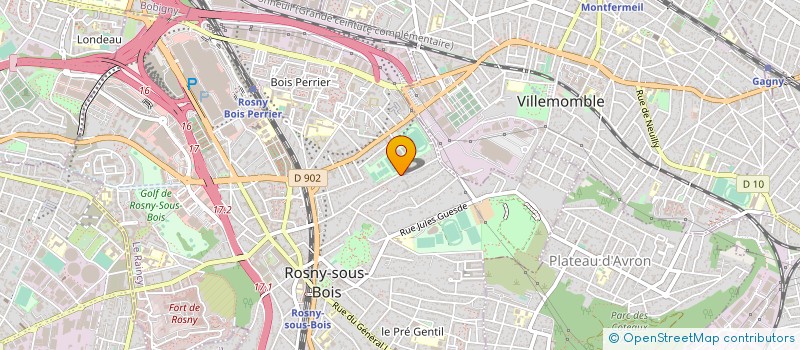 localisation de l'entreprise SYND COPRO BERTHAUDS à ROSNY-SOUS-BOIS