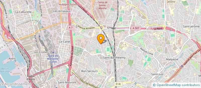 localisation de l'entreprise SYND COPRO CASTORS DU MERLAN à MARSEILLE 14EME