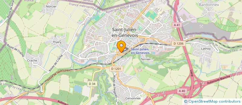 localisation de l'entreprise SYND COPRO CONTAMINE ETOILE  SAINT-JULIEN-EN-GENEVOIS