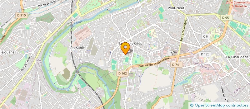 localisation de l'entreprise SYND COPRO CTRE CIAL CLOS GAUTHIER  POITIERS