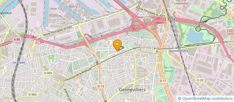 localisation de l'entreprise SYND COPRO CTRE CIAL LE LUTH à GENNEVILLIERS