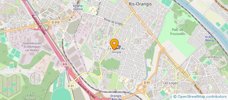 localisation de l'entreprise SYND COPRO CTRE COMMERC FERME DU TEMPLE à RIS-ORANGIS