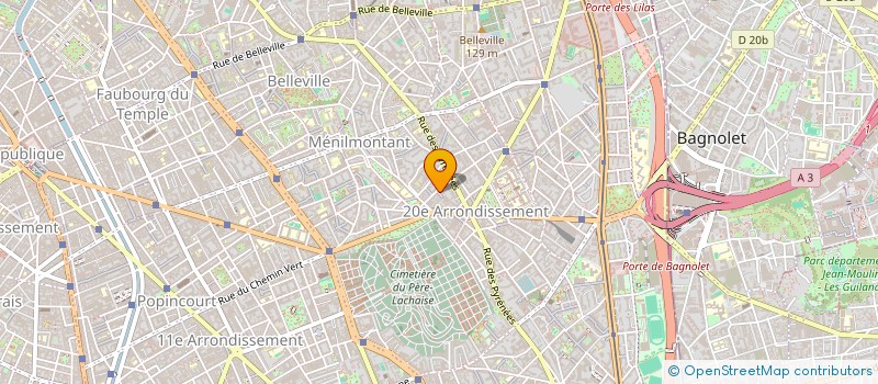 localisation de l'entreprise SYND COPRO DE 1 A 7 IMPASSE ORFILA 20EME  PARIS