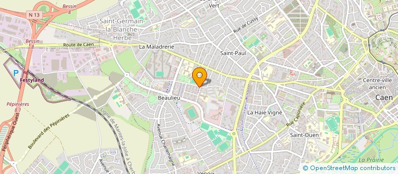 localisation de l'entreprise SYND COPRO DE LA RESIDENCE LE VERONE à CAEN