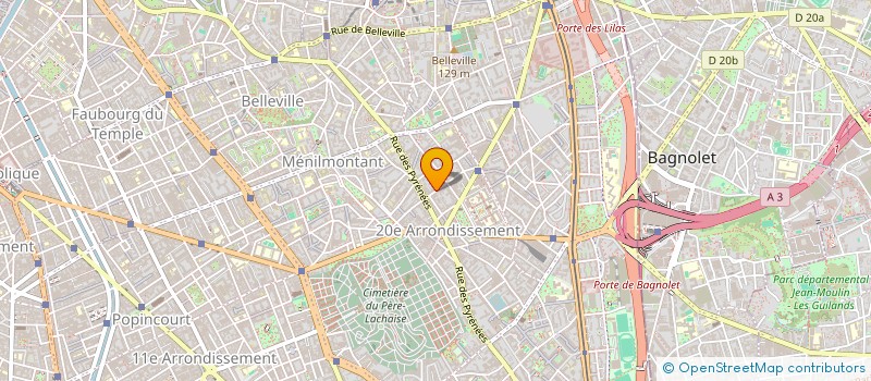 localisation de l'entreprise SYND COPRO DE LA VILLA GAMBETTA  PARIS