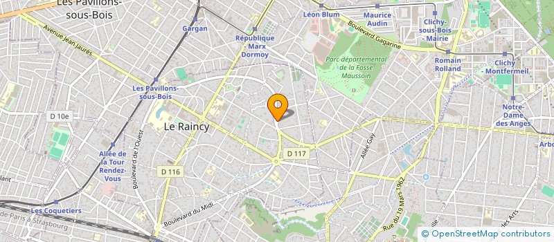 localisation de l'entreprise SYND COPRO DU 1 ALLEE DE CLICHY  LE RAINCY