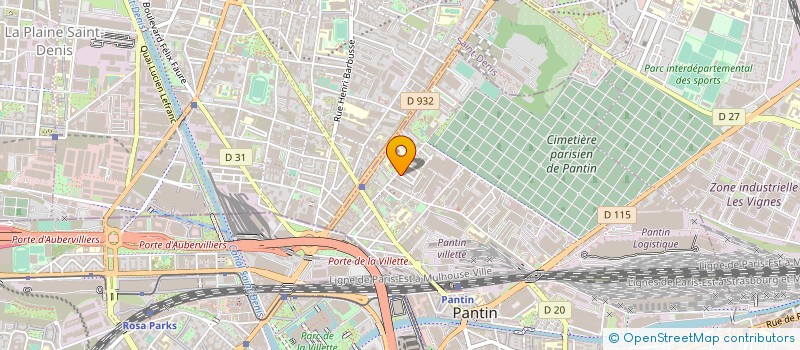 localisation de l'entreprise SYND COPRO DU 1 RUE WEBER  PANTIN