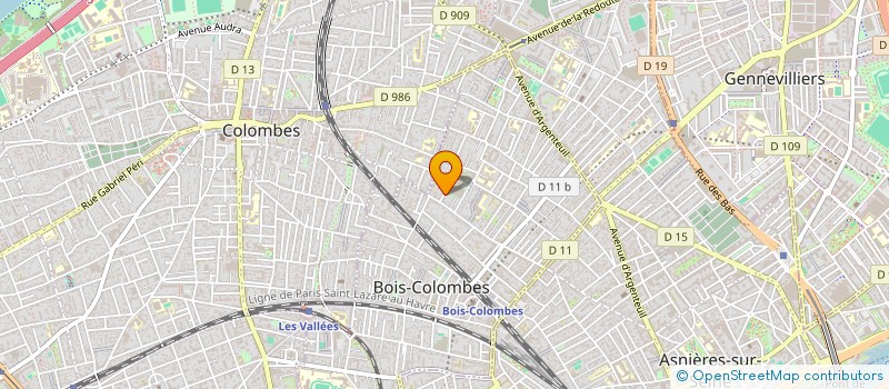 localisation de l'entreprise SYND COPRO DU 10-10B R DU BEL AIR à BOIS-COLOMBES