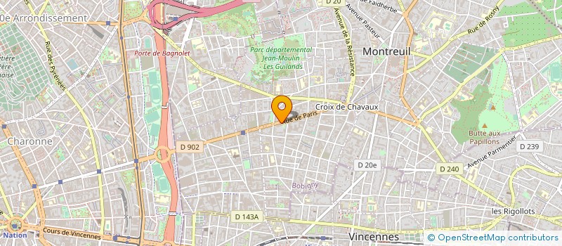 localisation de l'entreprise SYND COPRO DU 103B RUE DE PARIS à MONTREUIL