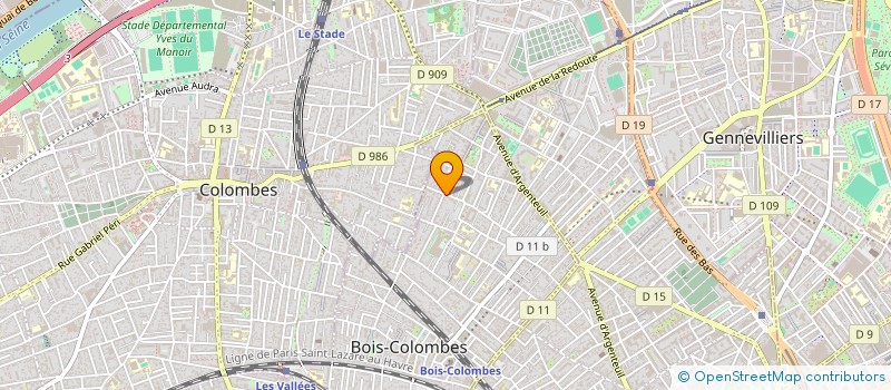 localisation de l'entreprise SYND COPRO DU 135 RUE DE L'ABBE GLATZ à BOIS COLOMBES