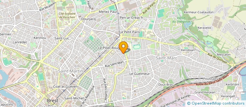 localisation de l'entreprise SYND COPRO DU 14B RUE VIALA à BREST