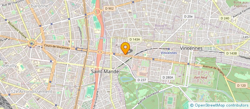 localisation de l'entreprise SYND COPRO DU 158 AV DE PARIS à VINCENNES