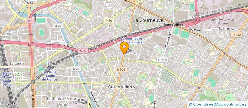 localisation de l'entreprise SYND COPRO DU 17 BD PASTEUR à LA COURNEUVE