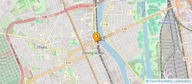 localisation de l'entreprise SYND COPRO DU 2 PLACE PIERRE SEMARD à CHOISY-LE-ROI