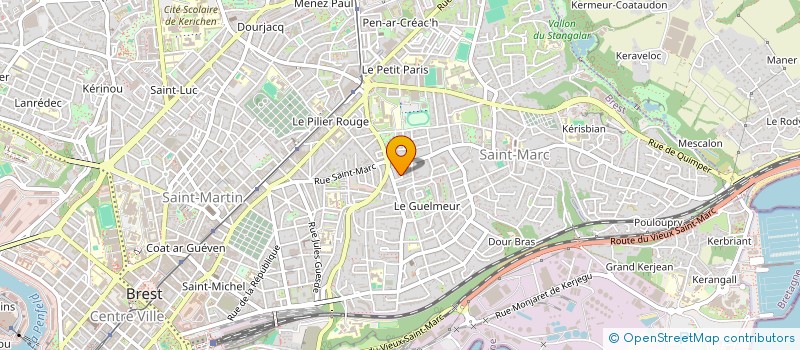 localisation de l'entreprise SYND COPRO DU 2 RUE BOURDELLE à BREST