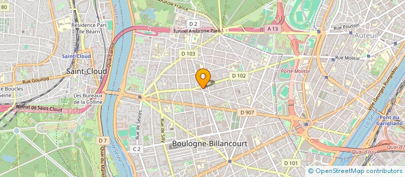 localisation de l'entreprise SYND COPRO DU 25 BD JEAN JAURES à BOULOGNE-BILLANCOURT