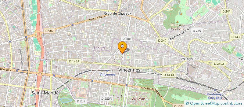 localisation de l'entreprise SYND COPRO DU 4 RUE DAUMESNIL 94VINCENNE à VINCENNES