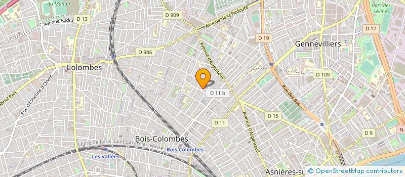 localisation de l'entreprise SYND COPRO DU 4 RUE MARCEAU AUGER à BOIS-COLOMBES