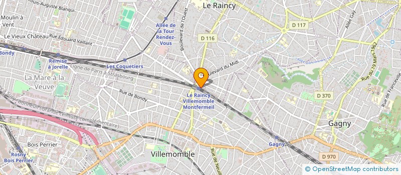 localisation de l'entreprise SYND COPRO DU 52 ET 54 R DE LA MONTAGNE  LE RAINCY