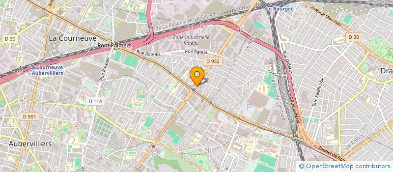 localisation de l'entreprise SYND COPRO DU 56 AV P V COUTURIER à LA COURNEUVE