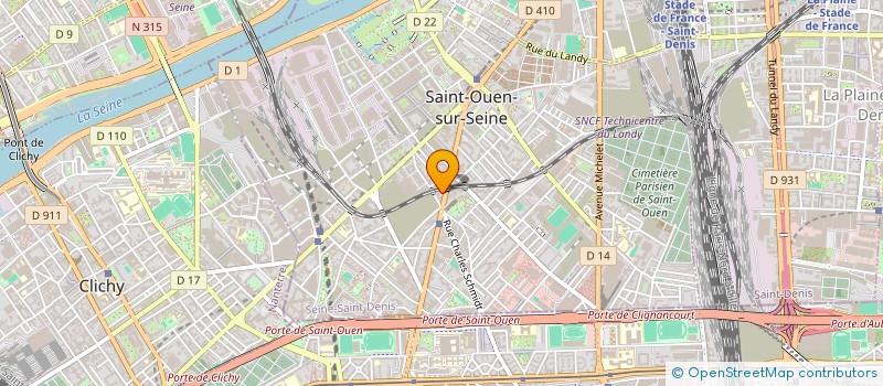 localisation de l'entreprise SYND COPRO DU 62 T AV GABRIEL PERI à SAINT-OUEN-SUR-SEINE