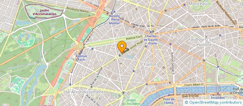 localisation de l'entreprise SYND COPRO DU 64 AVENUE VICTOR HUGO  PARIS