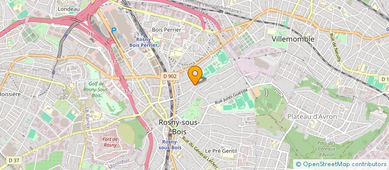 localisation de l'entreprise SYND COPRO DU 69 R DES BERTHAUDS à ROSNY-SOUS-BOIS
