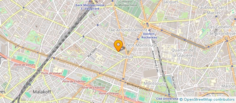 localisation de l'entreprise SYND COPRO DU 84 RUE D'ALESIA  PARIS