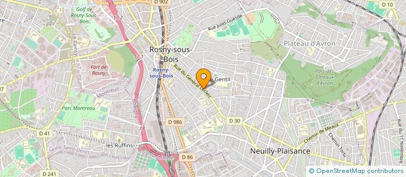 localisation de l'entreprise SYND COPRO DU 87 RUE DU GL LECLERC à ROSNY-SOUS-BOIS