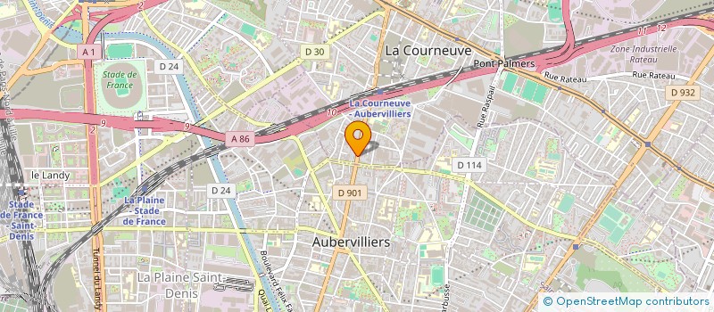 localisation de l'entreprise SYND COPRO DU 9 BD PASTEUR à LA COURNEUVE
