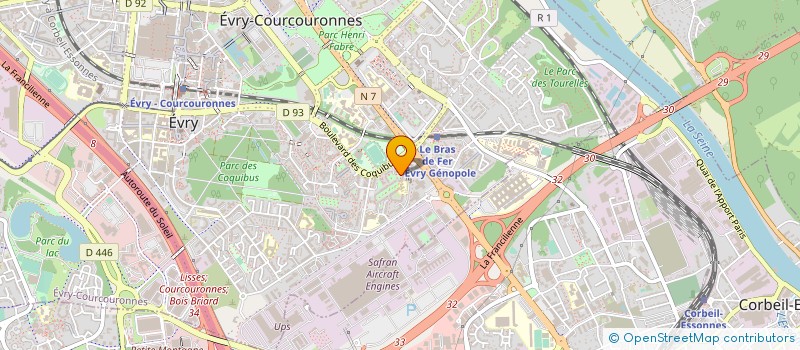 localisation de l'entreprise SYND COPRO DU SQ GUSTAVE FLOURENS  EVRY-COURCOURONNES