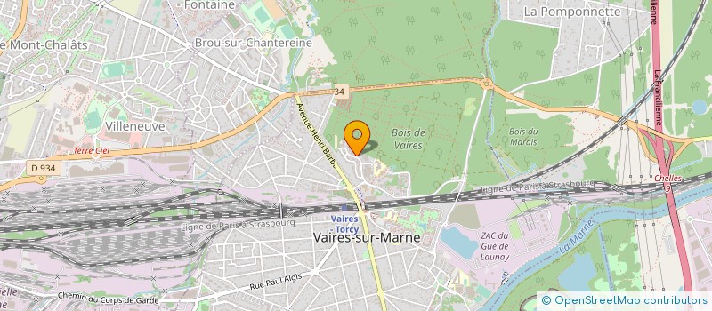localisation de l'entreprise SYND COPRO ENS IMMO RES BOIS VAIRES-2E T à VAIRES-SUR-MARNE