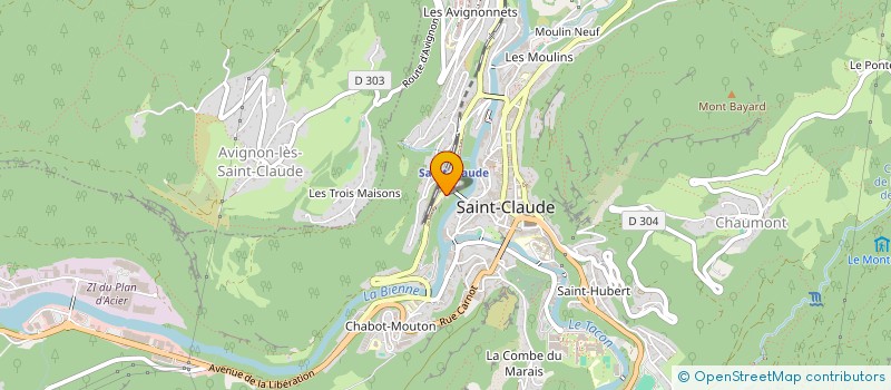 localisation de l'entreprise SYND COPRO IMM PONT CENTRAL à SAINT-CLAUDE