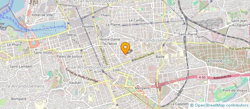 localisation de l'entreprise SYND COPRO IMMEUBLE 54 RUE D'ALGER à MARSEILLE