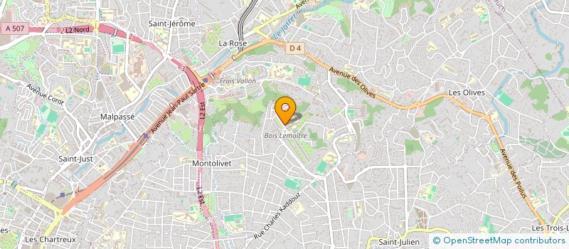 localisation de l'entreprise SYND COPRO LA PIGNATELLE D à MARSEILLE