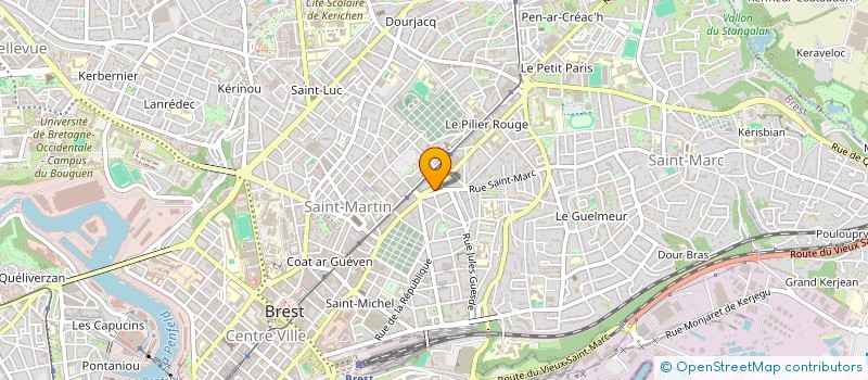 localisation de l'entreprise SYND COPRO LE CAMBRIDGE RUE SEBASTOPOL à BREST
