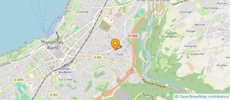 localisation de l'entreprise SYND COPRO LE CLOS ROUGE à THONON-LES-BAINS