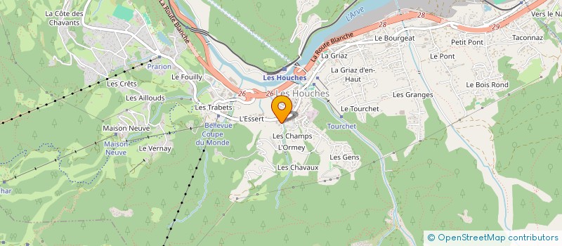 localisation de l'entreprise SYND COPRO LE LYNX  LES HOUCHES